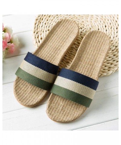 Wedge Slides for Women Open Toe Elastic Ankle Straps Espadrilles Mid Heels Casual Sandals Rhinestone Flip Flops Shoes 151-ibz...