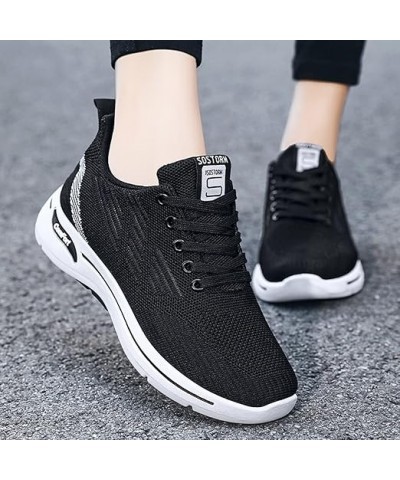 Women Walking Shoes Fashion Autumn Women Sports Shoes Flat Round Toe Lightweight Lace Up Mesh Comfortable (Purple, 6.5) 7.5 B...