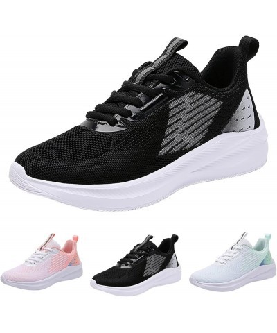 Platform Wedge Heel Lace Up Mesh Sneakers for Women Arch Support Round Toe Solid Color Soft Sole Comfortable Breathable Light...