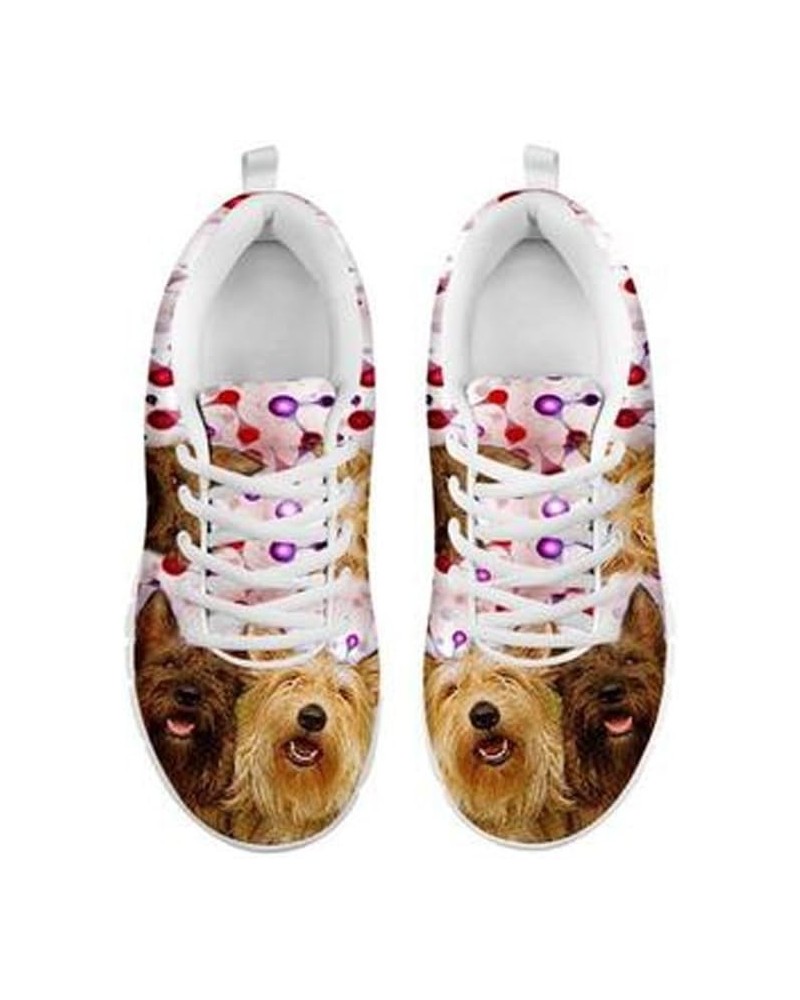 Cute Berger Picard (Picardy Shepherd) Dog Print Women's Casual Sneakers White $31.20 Fashion Sneakers