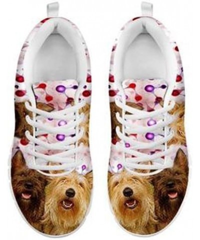 Cute Berger Picard (Picardy Shepherd) Dog Print Women's Casual Sneakers White $31.20 Fashion Sneakers