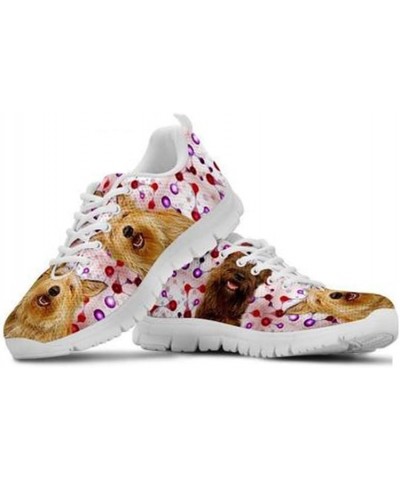 Cute Berger Picard (Picardy Shepherd) Dog Print Women's Casual Sneakers White $31.20 Fashion Sneakers