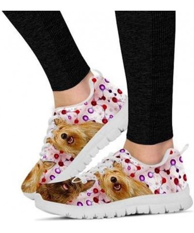 Cute Berger Picard (Picardy Shepherd) Dog Print Women's Casual Sneakers White $31.20 Fashion Sneakers