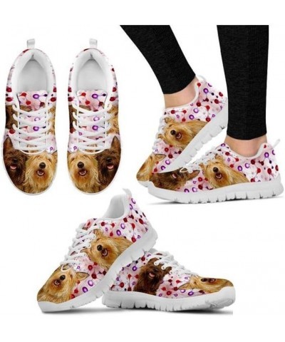 Cute Berger Picard (Picardy Shepherd) Dog Print Women's Casual Sneakers White $31.20 Fashion Sneakers