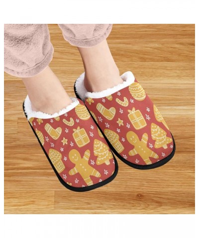 Hand Drawn Xmas Gignerbread Cozy Fuzzy Mens Womens Memory Foam House Slippers Plush Fleece Indoor Outdoor Slipper Multi $10.1...