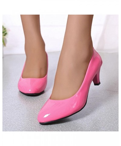 Fashion Womens Breathable Lace Up Shoes Chunky Heels Casual Sandals Casual Slip On Shoes for Women Wide Width Pink $11.07 San...