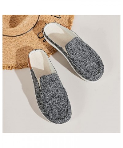 Women's Garden Clogs Sandals Casual Flats Canvas Slippers Slip on Mules Sneakers Loafer Shoes Summer Indoor Outdoor Anti-Slip...