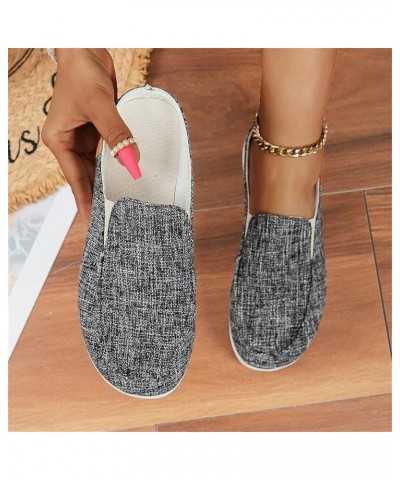 Women's Garden Clogs Sandals Casual Flats Canvas Slippers Slip on Mules Sneakers Loafer Shoes Summer Indoor Outdoor Anti-Slip...