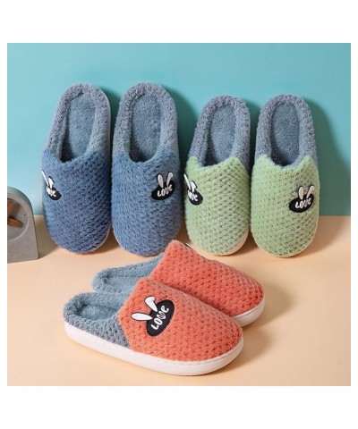 Ladies Low Heel Slippers Women Slippers Home Warm Cotton Slippers Winter Fashion Cute Rabbit Ears Print Warm Shoes Orange $14...