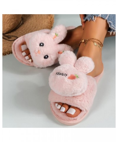 Dress House Slippers Women Men Tight-Fitting Ladies Home Warm Cotton Slippers Winter Designed Wearproof Loungewear E-pink $10...