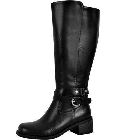 Riding Boots for Women Motorcycle Boots Wide Calf Boots Knee Black $36.53 Boots