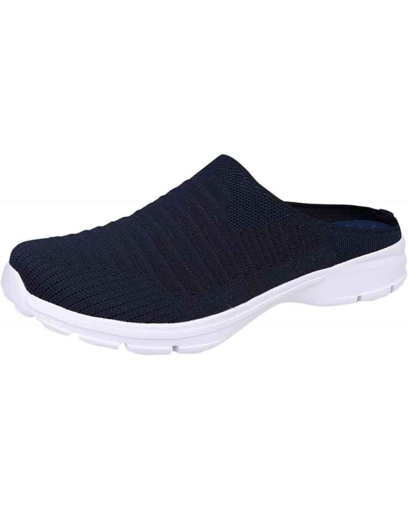 Women Sneakers, Women's Running Shoes Non Slip Athletic Tennis Walking Blade Type Sneakers Gift Dark Blue $14.75 Fashion Snea...