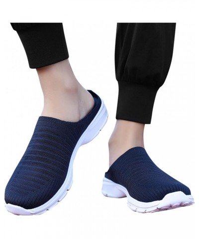 Women Sneakers, Women's Running Shoes Non Slip Athletic Tennis Walking Blade Type Sneakers Gift Dark Blue $14.75 Fashion Snea...