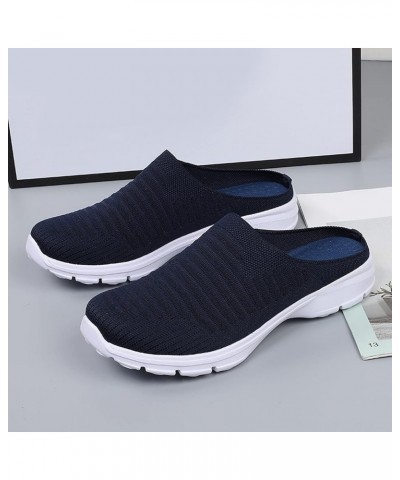 Women Sneakers, Women's Running Shoes Non Slip Athletic Tennis Walking Blade Type Sneakers Gift Dark Blue $14.75 Fashion Snea...