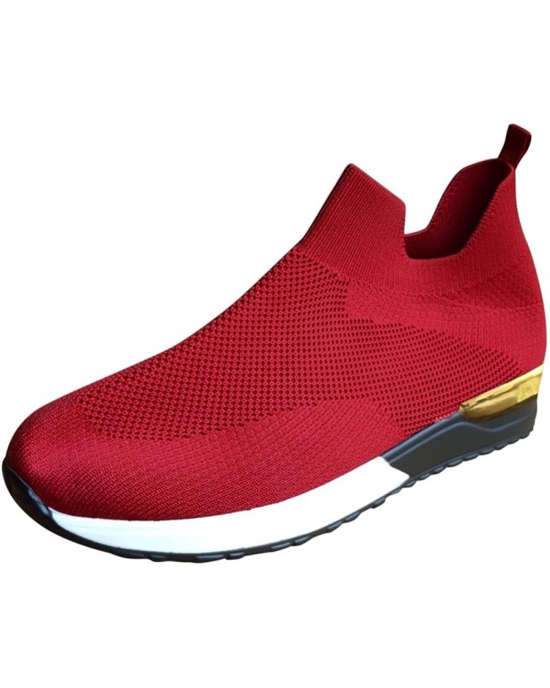 Sneakers for Women Women's Sneakers Lightweight Womens Running Shoes On Sneakers Women Red 2 $13.59 Athletic Shoes