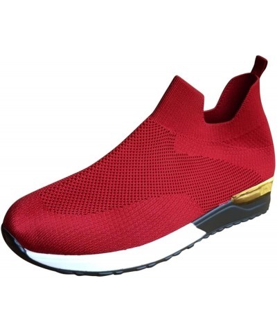 Sneakers for Women Women's Sneakers Lightweight Womens Running Shoes On Sneakers Women Red 2 $13.59 Athletic Shoes