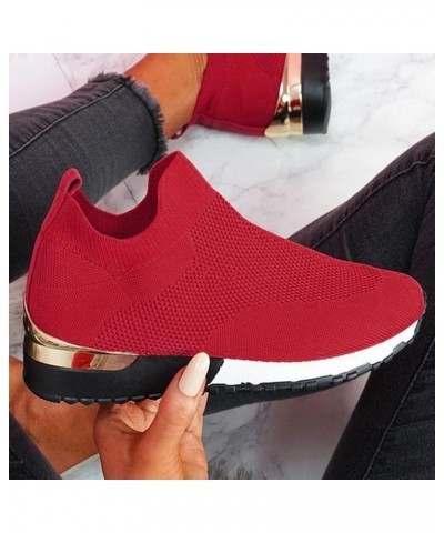 Sneakers for Women Women's Sneakers Lightweight Womens Running Shoes On Sneakers Women Red 2 $13.59 Athletic Shoes