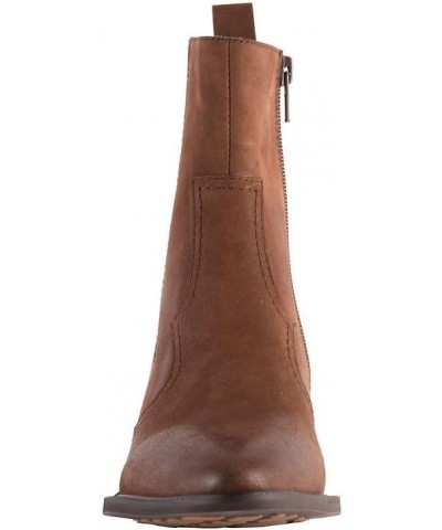 Women's Basil Western Boot Brown Nubuck Leather $41.47 Boots