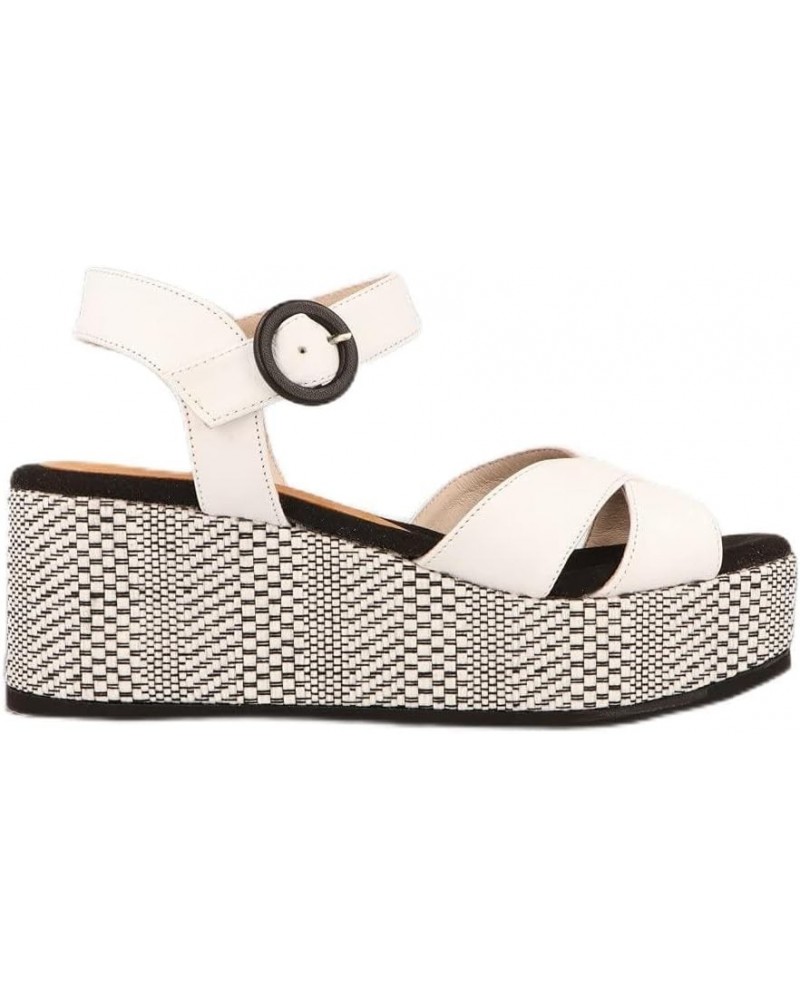 Women's Ankle-Strap Wedge Sandal California Blanco $71.01 Sandals