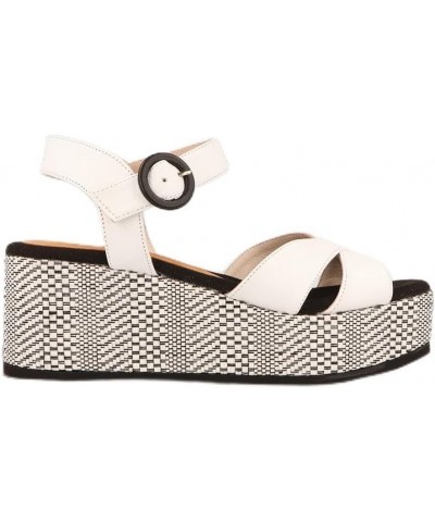 Women's Ankle-Strap Wedge Sandal California Blanco $71.01 Sandals