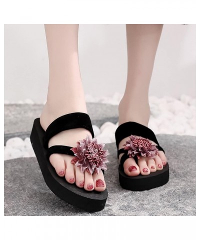 womens beach sandals Womens Slippers Flat Open Toe Sequins Slippers Summer Casual Fashion Sandals Bathroom Slippers Z 04-purp...