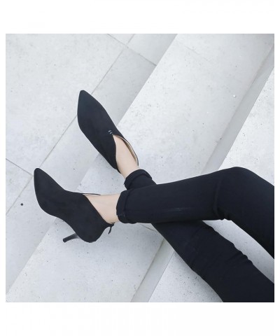 Womens Pointed Toe Party Wedding Stiletto Heels Ankle Boots Black 2 $25.32 Boots