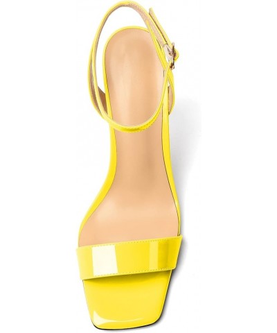 Womens High Heel Sandals Open Toe Stilettos Slingback Crisscross Ankle Strap Heeled Sandals Prom Wedding Shoes Yellow $38.99 ...