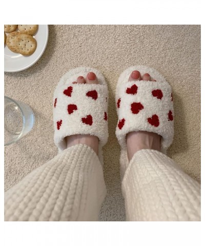 Slide Slippers for Women Women's Cotton Slippers Warm Home Cute Soft Plush House Slippers House Slippers White $14.05 Slippers