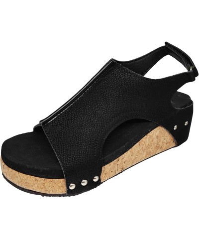 Women's Summer Casual Dressy Cute Flat Sandals Comfortable Sexy Open Toe Fashion One Band Strappy Shoes Black $5.25 Sandals