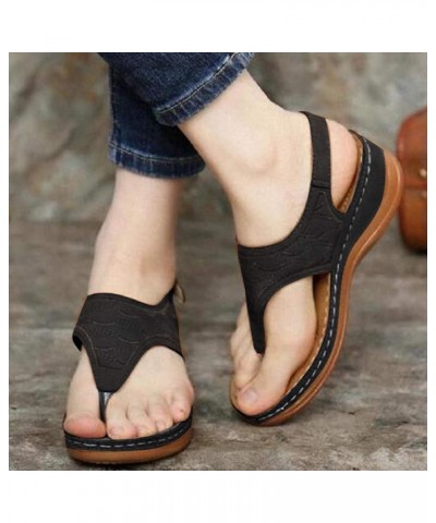 Women's Sandals Womens Wedge Sandals Strapped Sandals Women Heels Sandals Women Dressy Summer Flat Arch Support Wide Width Or...