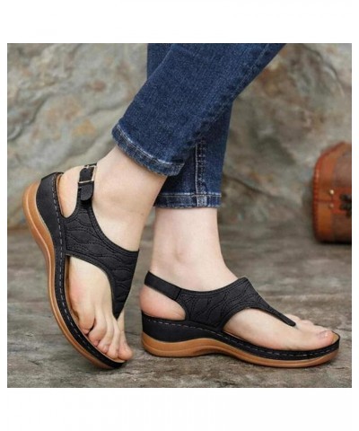 Women's Sandals Womens Wedge Sandals Strapped Sandals Women Heels Sandals Women Dressy Summer Flat Arch Support Wide Width Or...