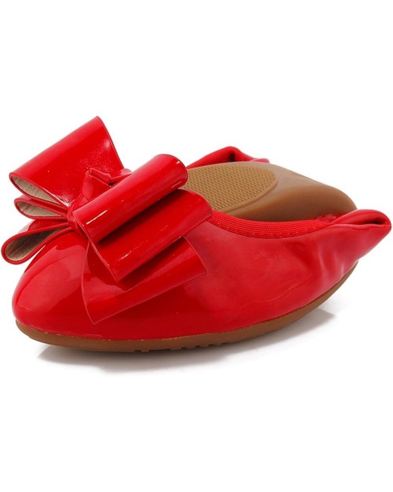 Womens Loafers Pointed Toe Slip On Comfy Ballet Flats Foldable Red 5 $29.98 Flats