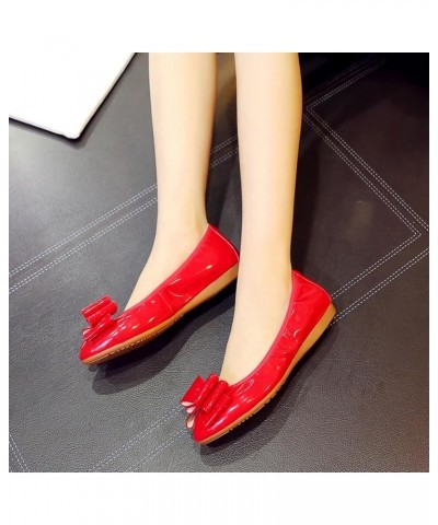 Womens Loafers Pointed Toe Slip On Comfy Ballet Flats Foldable Red 5 $29.98 Flats