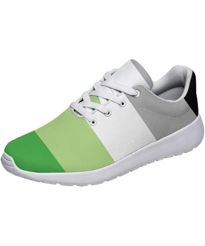 Pride Flag Shoes Womens Mens Casual Tennis Pride Sneakers Lightweight Athletic Running Shoes LGBT Gift Aromantic Pride Flag W...