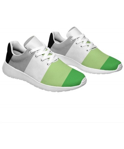 Pride Flag Shoes Womens Mens Casual Tennis Pride Sneakers Lightweight Athletic Running Shoes LGBT Gift Aromantic Pride Flag W...