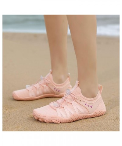 Mens Womens Fashion Quick Drying Aqua Shoes for Summer Beach Diving Water Sport Pink $12.39 Athletic Shoes