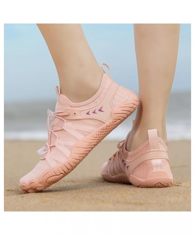 Mens Womens Fashion Quick Drying Aqua Shoes for Summer Beach Diving Water Sport Pink $12.39 Athletic Shoes