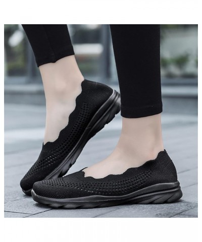 Womans Arch Support Shoes Summer Breathable Mesh Slip on Shallow Mouth Sneakers Lightweight Non Slip Walking Footwear Black $...