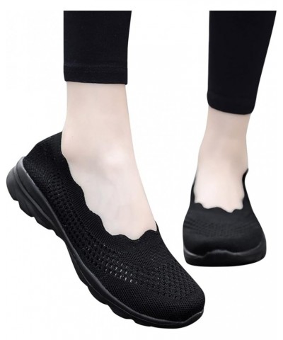 Womans Arch Support Shoes Summer Breathable Mesh Slip on Shallow Mouth Sneakers Lightweight Non Slip Walking Footwear Black $...