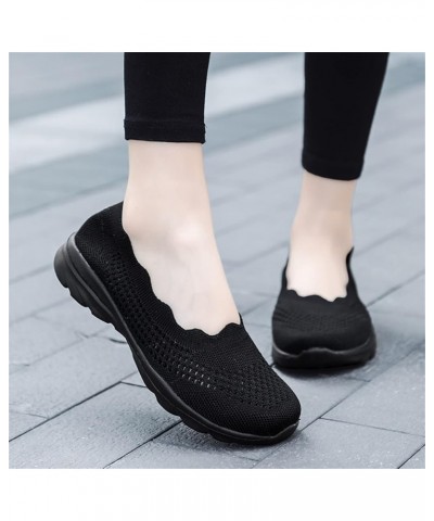 Womans Arch Support Shoes Summer Breathable Mesh Slip on Shallow Mouth Sneakers Lightweight Non Slip Walking Footwear Black $...