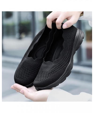 Womans Arch Support Shoes Summer Breathable Mesh Slip on Shallow Mouth Sneakers Lightweight Non Slip Walking Footwear Black $...