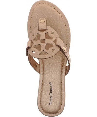 Women's Colored Flat Sandals Rose Gold $19.34 Sandals