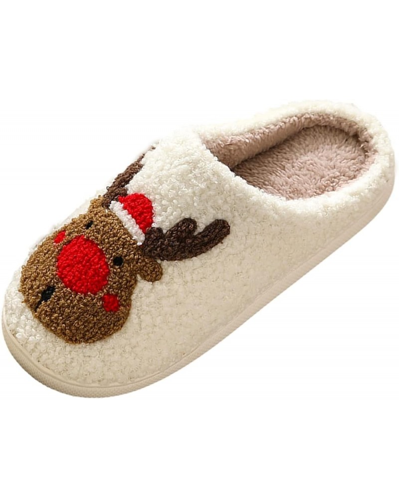 Christmas Slippers for Women 2023, House Slippers for Woman Cute Outdoor Slippers Trendy Shoes Non Slip Cotton Shoes Red $10....