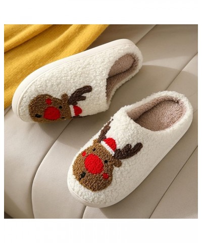 Christmas Slippers for Women 2023, House Slippers for Woman Cute Outdoor Slippers Trendy Shoes Non Slip Cotton Shoes Red $10....