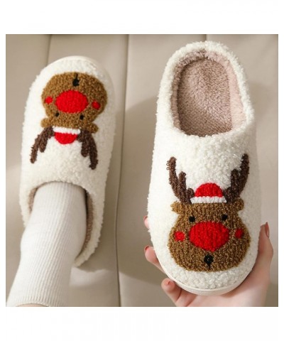 Christmas Slippers for Women 2023, House Slippers for Woman Cute Outdoor Slippers Trendy Shoes Non Slip Cotton Shoes Red $10....