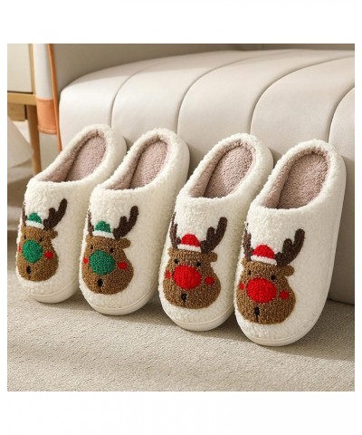 Christmas Slippers for Women 2023, House Slippers for Woman Cute Outdoor Slippers Trendy Shoes Non Slip Cotton Shoes Red $10....