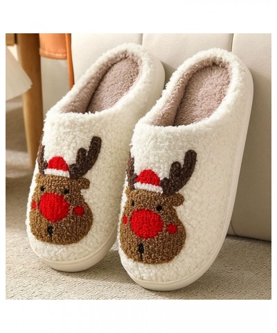 Christmas Slippers for Women 2023, House Slippers for Woman Cute Outdoor Slippers Trendy Shoes Non Slip Cotton Shoes Red $10....