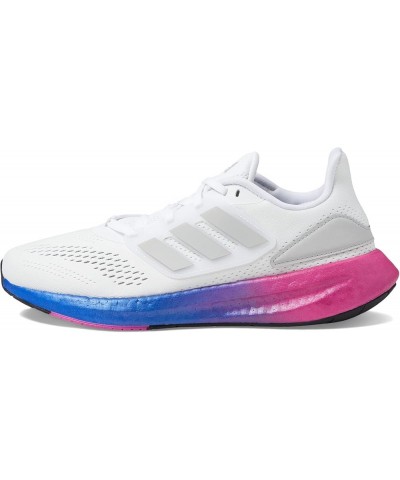 Women's Pureboost 22 Running Shoe White/Grey/Lucid Fuchsia $90.17 Athletic Shoes