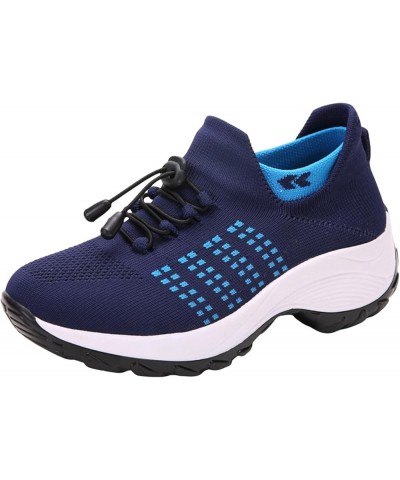 Womens Runing Gym Mesh Sneakers Non-Slip Workout Comfort Shoes Casual Workout Shoes Azeng3-blue $16.49 Fashion Sneakers