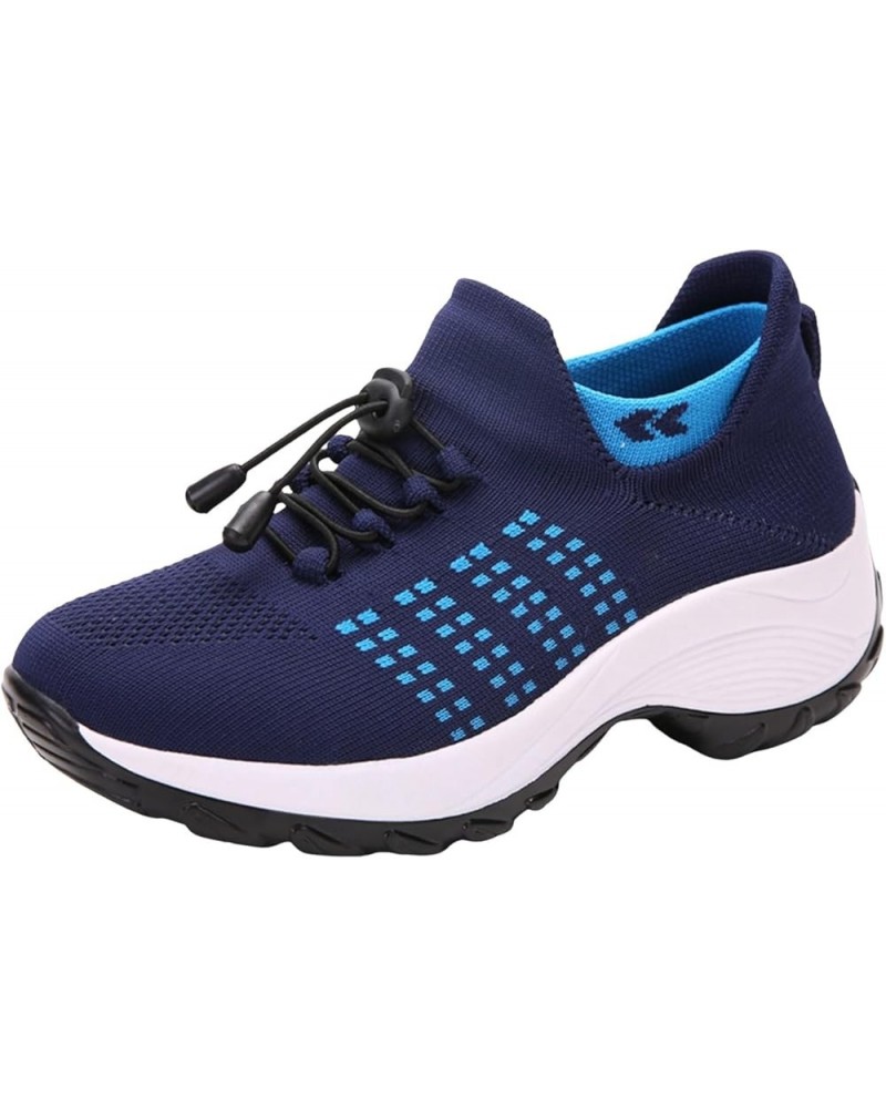 Womens Runing Gym Mesh Sneakers Non-Slip Workout Comfort Shoes Casual Workout Shoes Azeng3-blue $16.49 Fashion Sneakers